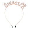 Alloy Point Drill Alphabet Headband For Female