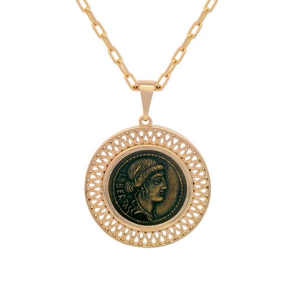 Alloy Portrait Geometric Jewelry Set With Electroplating Necklace And Earrings