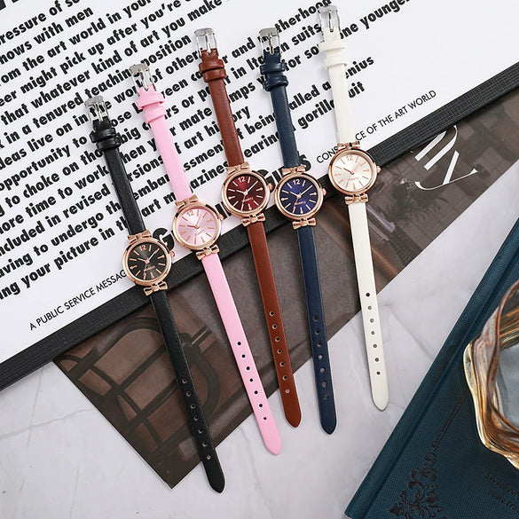 Alloy Pu Belt Women's Watch Round Dial Antique Style