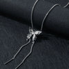 Alloy Pull Rose Petal Women's Necklace With Box Chain And Electroplating Fashion Flowers Style