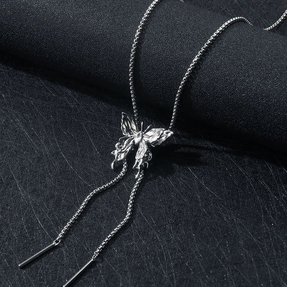 Alloy Pull Rose Petal Women's Necklace With Box Chain And Electroplating Fashion Flowers Style