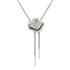 Alloy Pull Rose Petal Women's Necklace With Box Chain And Electroplating Fashion Flowers Style