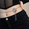 Alloy Pull Rose Petal Women's Necklace With Box Chain And Electroplating Fashion Flowers Style