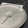 Alloy Pull Rose Petal Women's Necklace With Box Chain And Electroplating Fashion Flowers Style