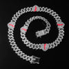 Alloy Punk Geometric Diamond Cuban Chain Necklace For Men