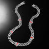 Alloy Punk Geometric Diamond Cuban Chain Necklace For Men