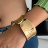 Alloy Punk Geometric Electroplated Wide Open Bracelet For Women