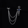 Alloy Punk Geometric Skull Badge Wings Sword Vampire Brooch Collar Pin With Electroplating