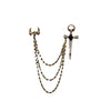 Alloy Punk Geometric Skull Badge Wings Sword Vampire Brooch Collar Pin With Electroplating