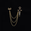 Alloy Punk Geometric Skull Badge Wings Sword Vampire Brooch Collar Pin With Electroplating