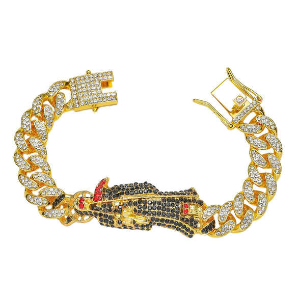 Alloy Punk Hiphop Style Geometric Electroplated Unisex Bracelet