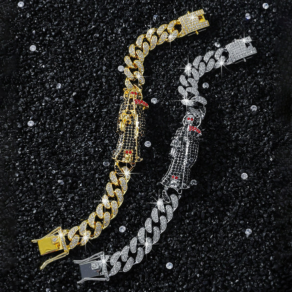 Alloy Punk Hiphop Style Geometric Electroplated Unisex Bracelet