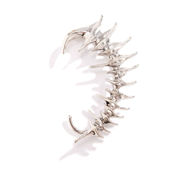 Alloy Punk Style Electroplated Bone Thorn Ear Clip Jewelry