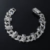 Alloy Punk Style Skull Geometric Hiphop Electroplated Unisex Bracelet