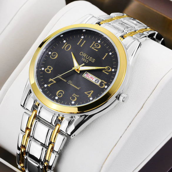 Alloy Quartz And Mechanical Men's Rectangle Waterproof Luminous Watch With Mineral Strengthened Glass Mirror And Stainless Steel Single Folding Buckle