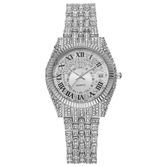 Alloy Quartz Women's Watches With Round Dial And Single Folding Buckle