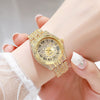 Alloy Quartz Women's Watches With Round Dial And Single Folding Buckle