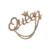 Alloy Queen Shape Electroplated Minimalist Women's Chain Brooch