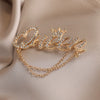 Alloy Queen Shape Electroplated Minimalist Women's Chain Brooch
