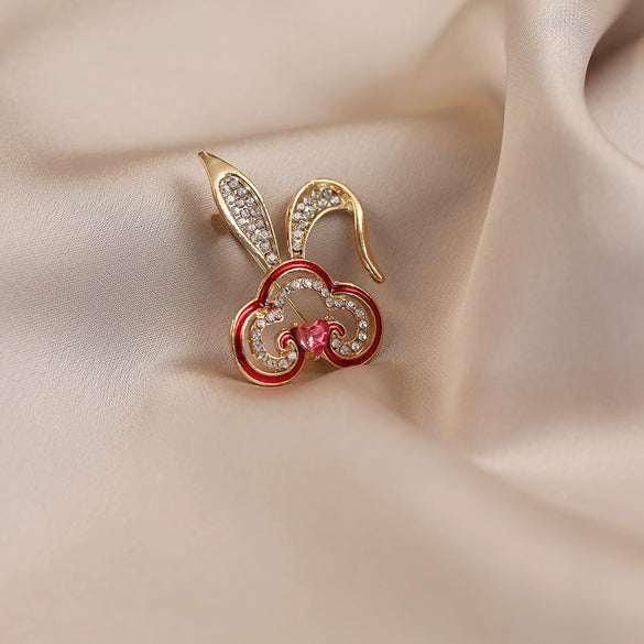 Alloy Rabbit Brooch With Electroplating Minimalist Animal Style
