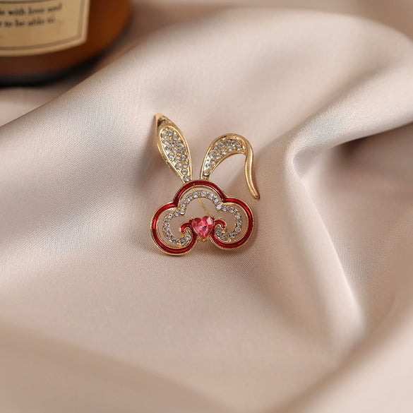Alloy Rabbit Brooch With Electroplating Minimalist Animal Style