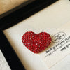 Alloy Red Love Shaped Brooch For Women With Electroplating Design