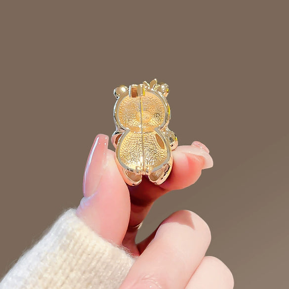 Alloy Red Panda Brooch Electroplating Creative Gift Accessories For Women