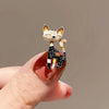 Alloy Retro Black Kitten Brooch For Ladies With Electroplating Treatment