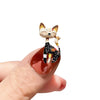 Alloy Retro Black Kitten Brooch For Ladies With Electroplating Treatment