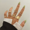 Alloy Retro Bow Fivepointed Star Twist Electroplated Unisex Finger Ring