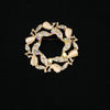 Alloy Retro Cat's Eye Stone Diamond Light Luxury Brooch With Geometric And Heart Shapes Electroplated