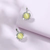Alloy Retro Cat's Eye Sunflower Diamond Women's Earrings