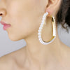 Alloy Retro Fashion Heart Circle Electroplated Pearl Earrings