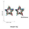 Alloy Retro Fivepointed Star Diamond Women's Earrings