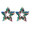 Alloy Retro Fivepointed Star Diamond Women's Earrings