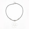 Alloy Retro Flower Pendant Necklace With Geometric Pattern And Electroplating Treatment Unisex