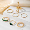 Alloy Retro Geometric Diamond Ring