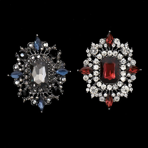 Alloy Retro Geometric Diy Phone Case Jewelry Gem Flower Car Air Outlet And Hair Accessories With Electroplating