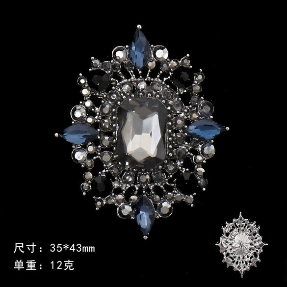 Alloy Retro Geometric Diy Phone Case Jewelry Gem Flower Car Air Outlet And Hair Accessories With Electroplating