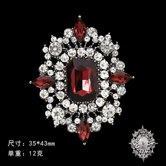 Alloy Retro Geometric Diy Phone Case Jewelry Gem Flower Car Air Outlet And Hair Accessories With Electroplating