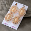 Alloy Retro Geometric Electroplated Zircon Inlaid Pendant