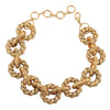 Alloy Retro Geometric Jewelry Set For Women Including Earrings Bracelet And Necklace With Electroplating