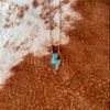 Alloy Retro Geometric Lightning Pendant Necklace For Women With Electroplating Treatment