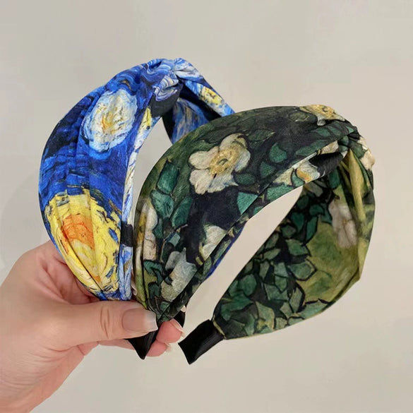 Alloy Retro Handmade Cross Printed Women's Hairband