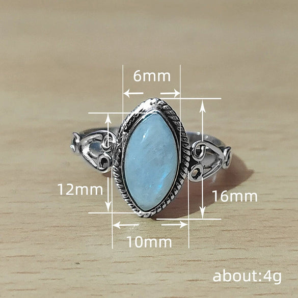 Alloy Retro Jewelry Horse Eye Shape Geometric Style Ring With Electroplating