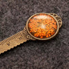 Alloy Retro Pastoral Style Dried Flower Metal Multifunctional Bookmark