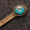Alloy Retro Pastoral Style Dried Flower Metal Multifunctional Bookmark
