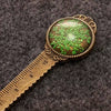 Alloy Retro Pastoral Style Dried Flower Metal Multifunctional Bookmark