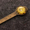 Alloy Retro Pastoral Style Dried Flower Metal Multifunctional Bookmark