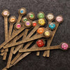 Alloy Retro Pastoral Style Dried Flower Metal Multifunctional Bookmark